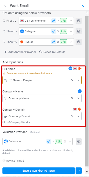 find work emails using Clay