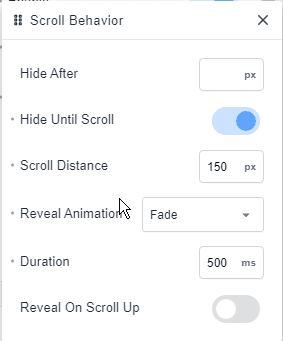 add scroll effects in Breakdance