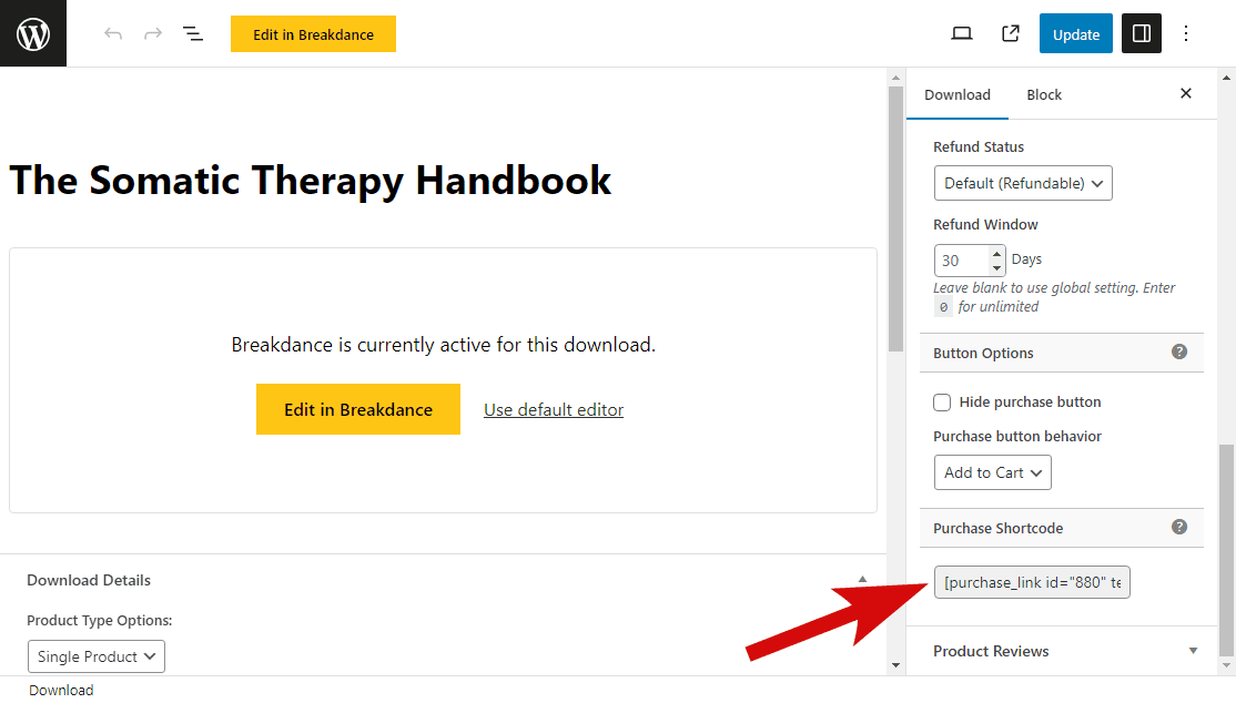 EDD purchase shortcode