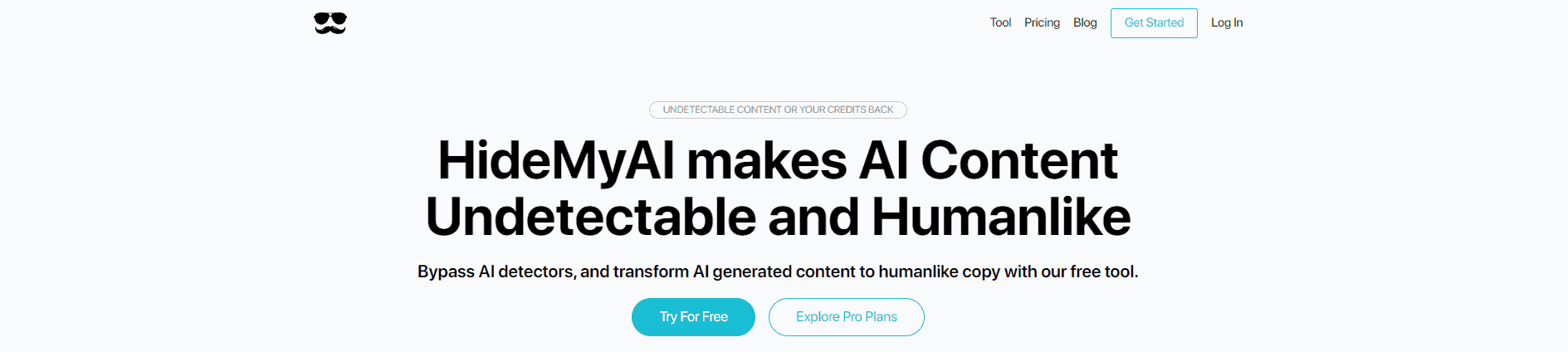 HideMyAI Landing Page