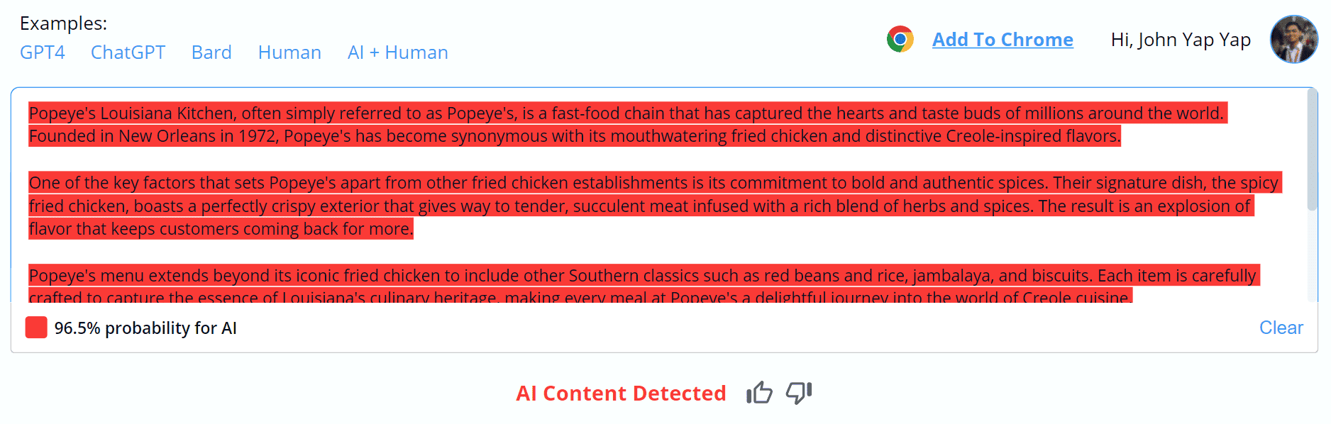 Copyleaks vs. ChatGPT #1: Essay