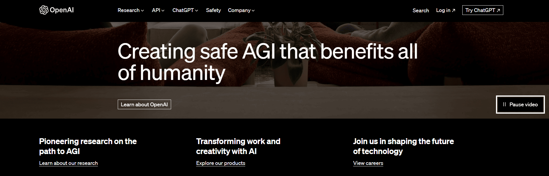 OpenAI Landing Page