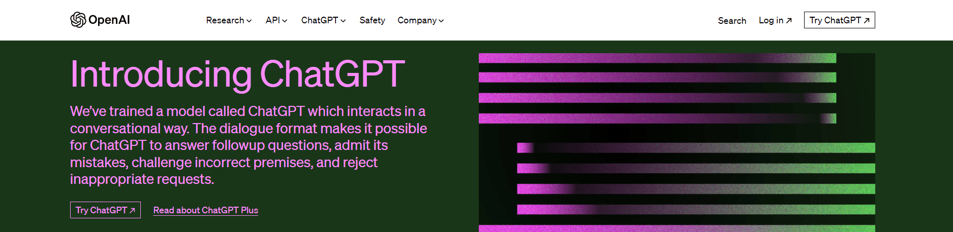 ChatGPT Landing Page
