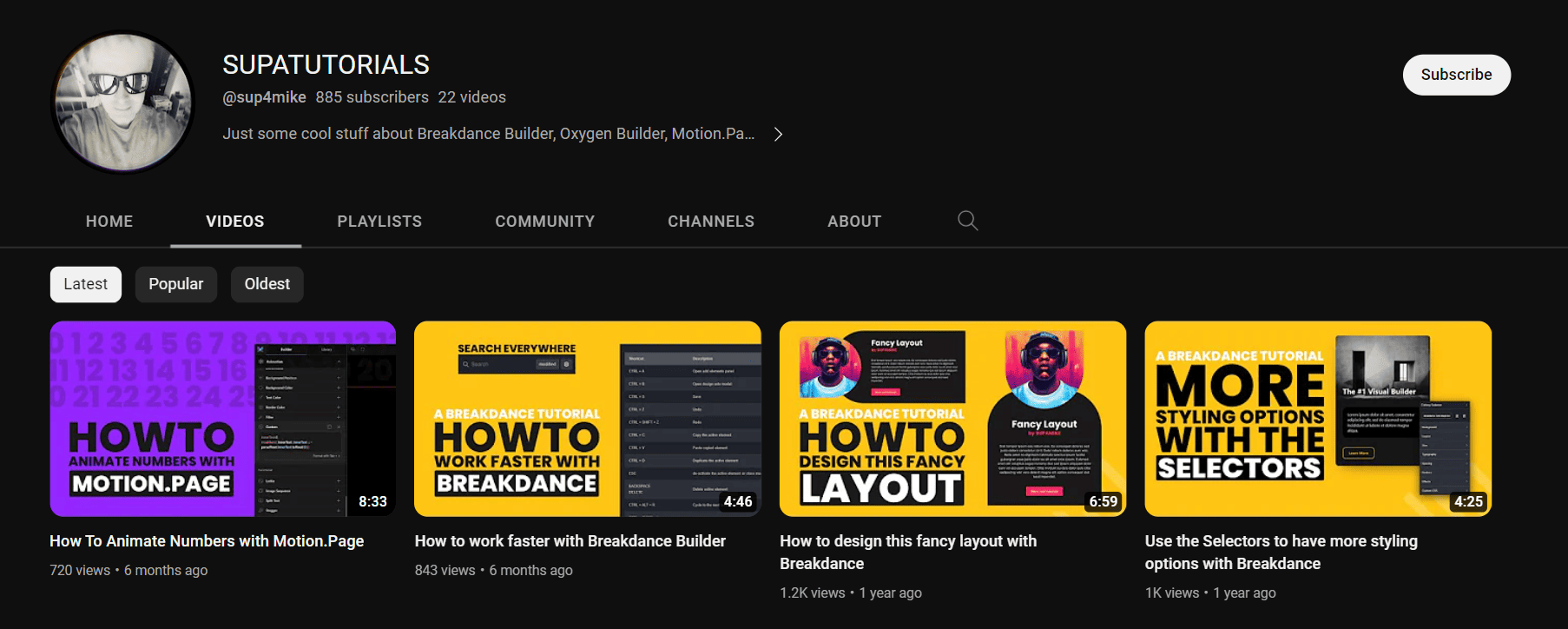 SupaTutorials YouTube Channel