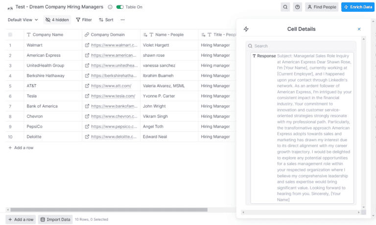 craft a cold email to get a job