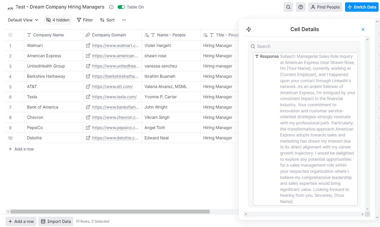 craft a cold email to get a job