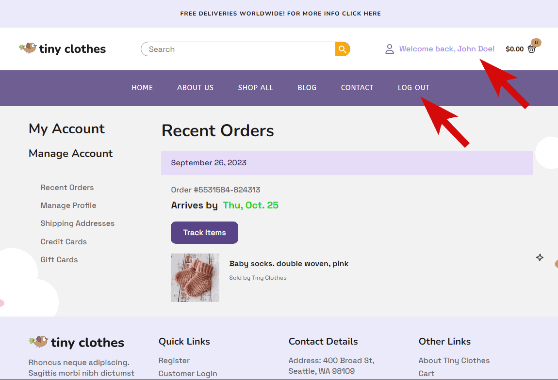 add login and logout dynamically