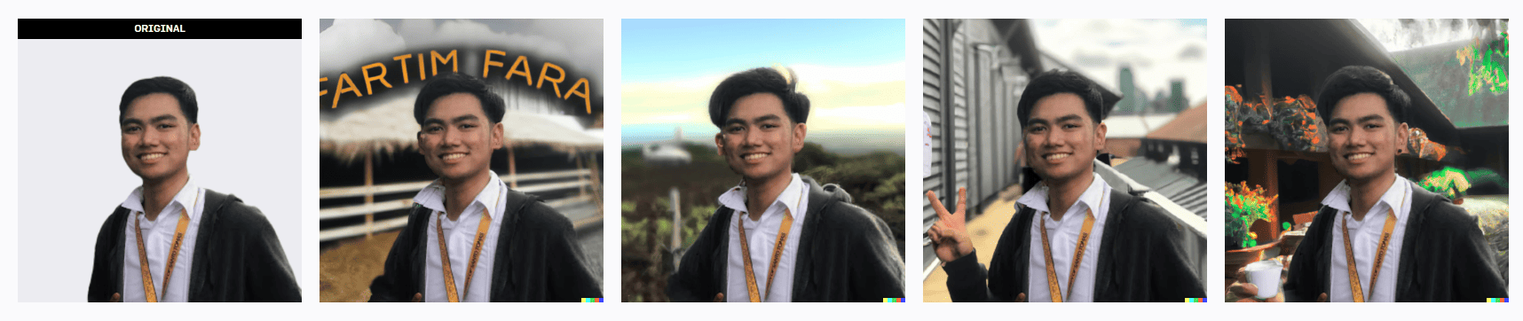DALL-E 2 Generated Image: A student in a farm