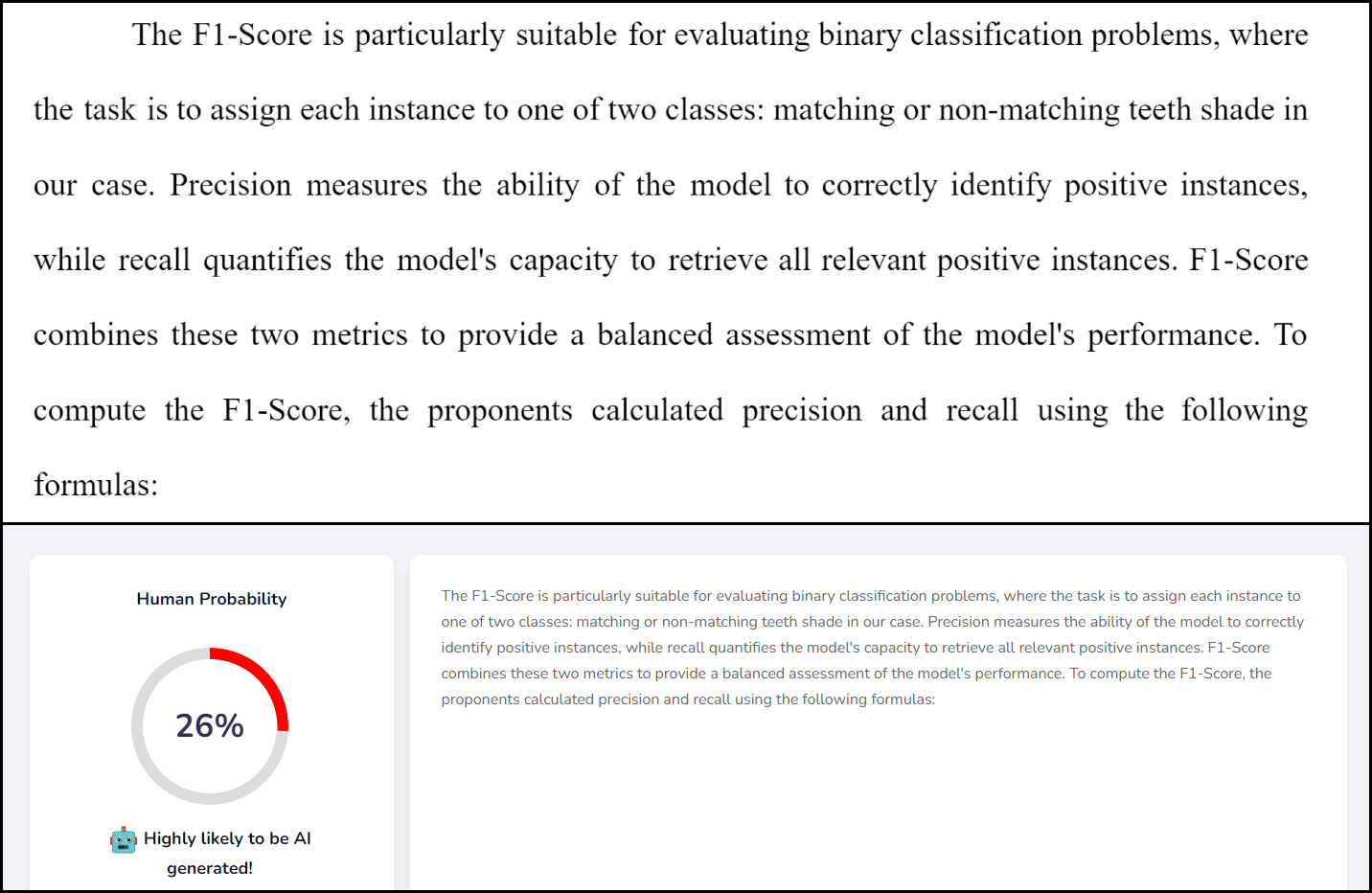 ChatGPT: False Positive Sample