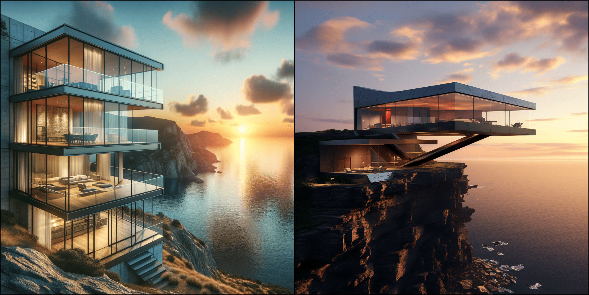 DALL-E 3 vs. Midjourney: Architecture