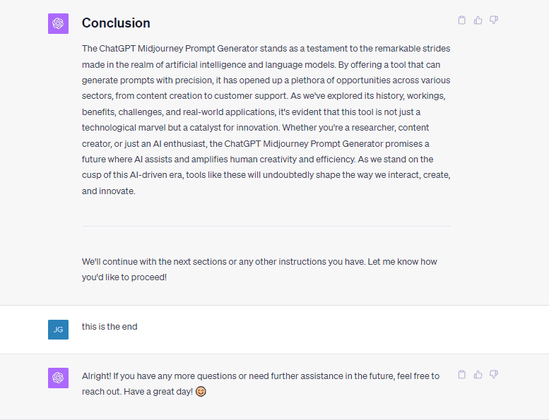 add conclusion using ChatGPT