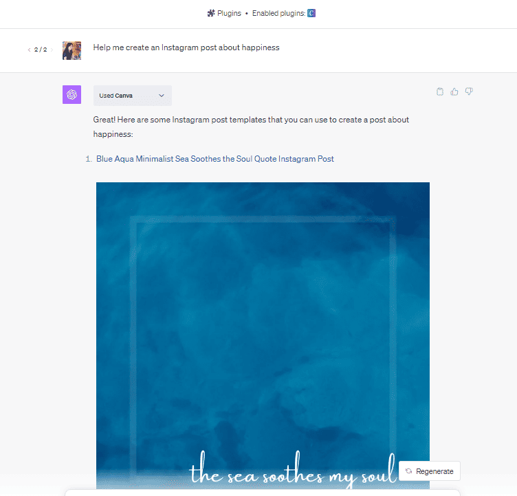 Canva ChatGPT plugin