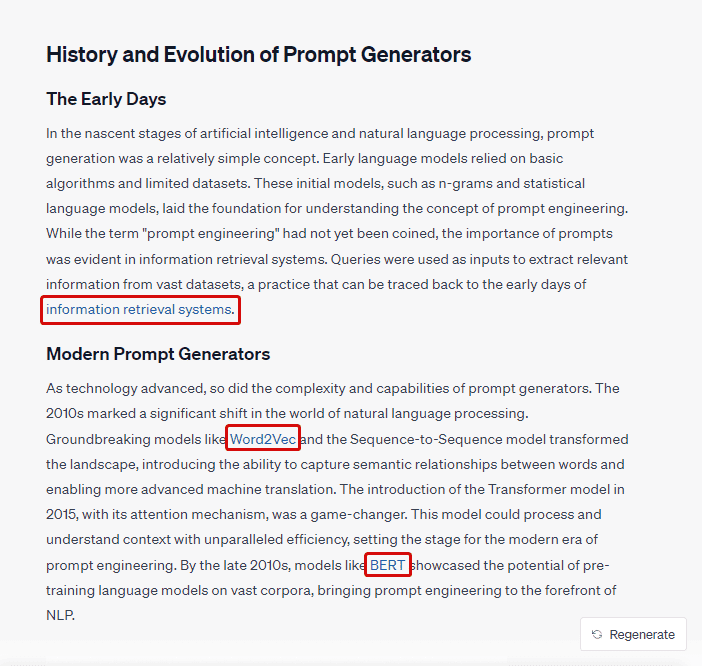 generate external links using ChatGPT