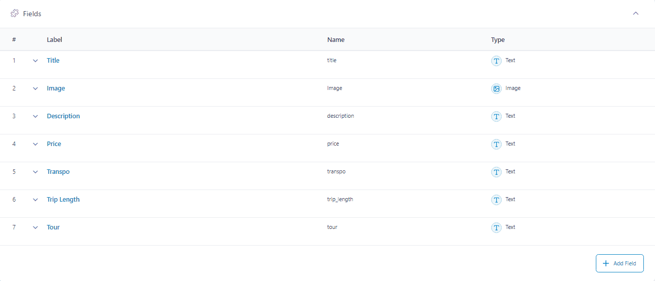 add field groups using ACF