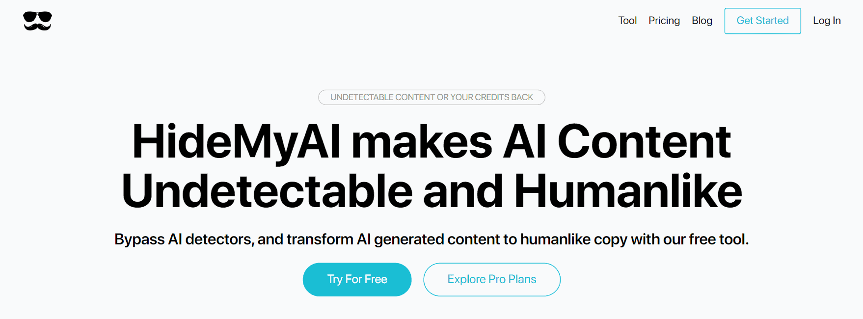 HideMyAI Landing Page
