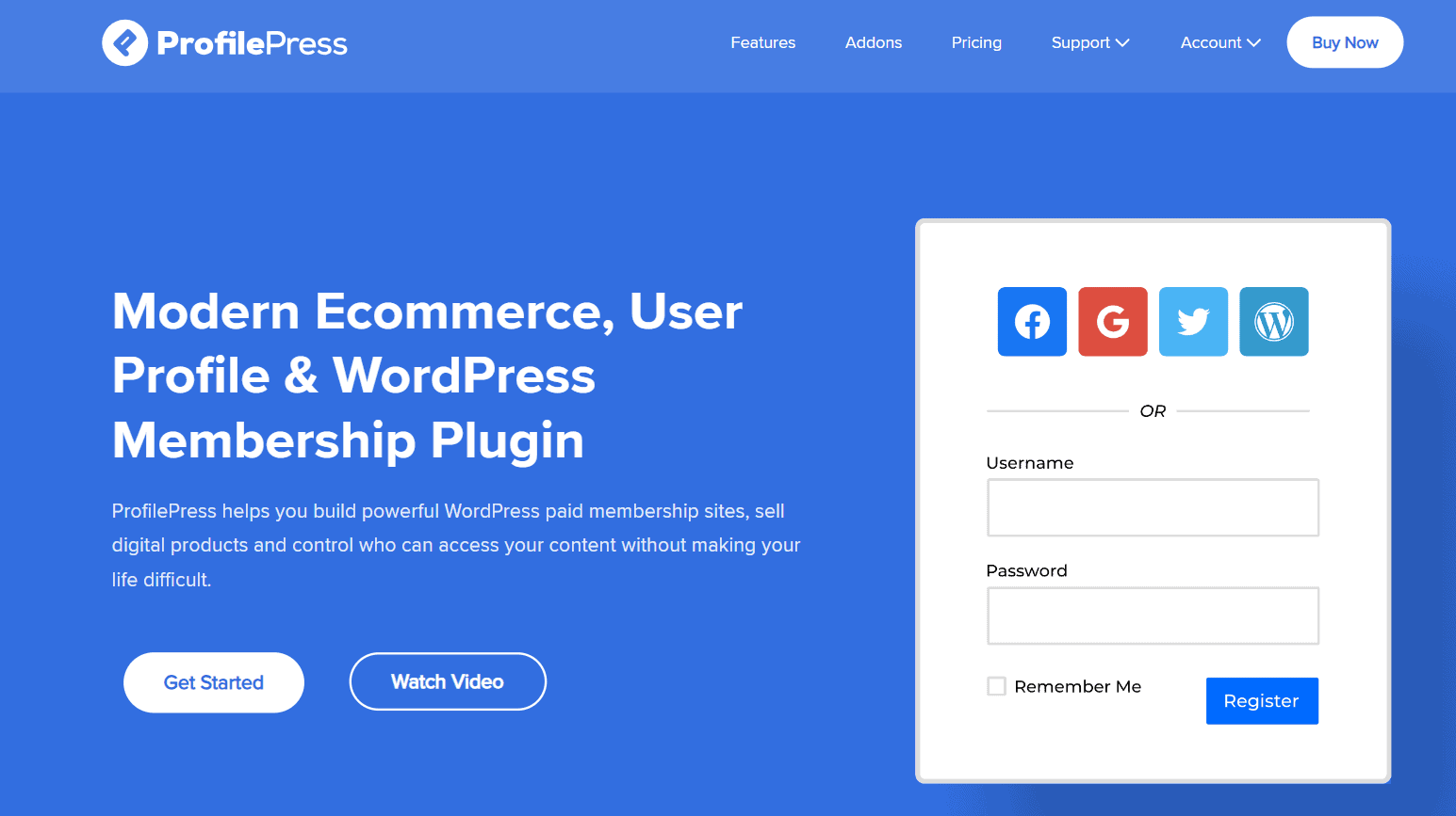 Profile Press Landing Page