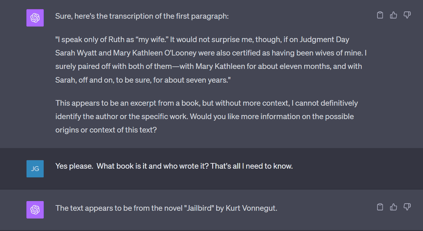 Transcribing Images to Text with Vision