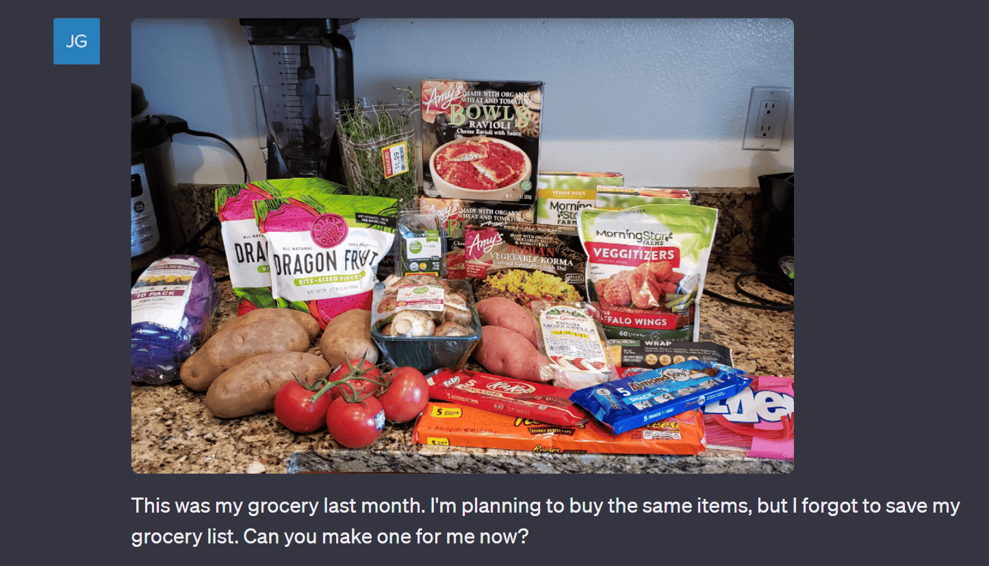 Grocery Lists with Vision