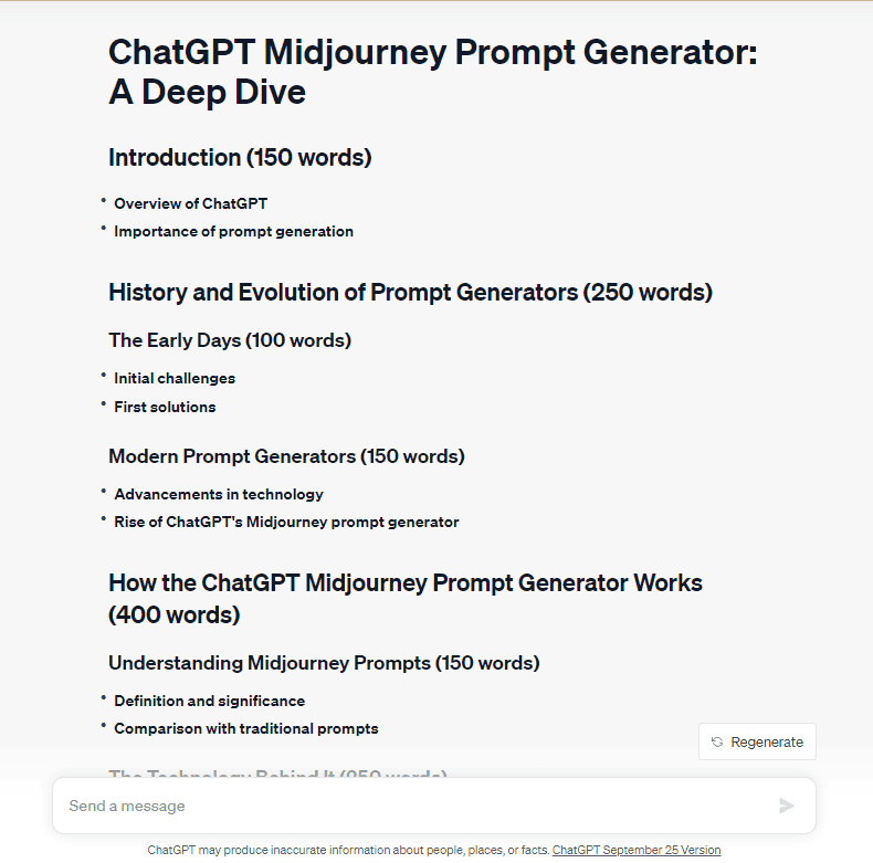 write an article outline using ChatGPT