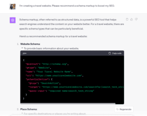 using chatGPT for SEO