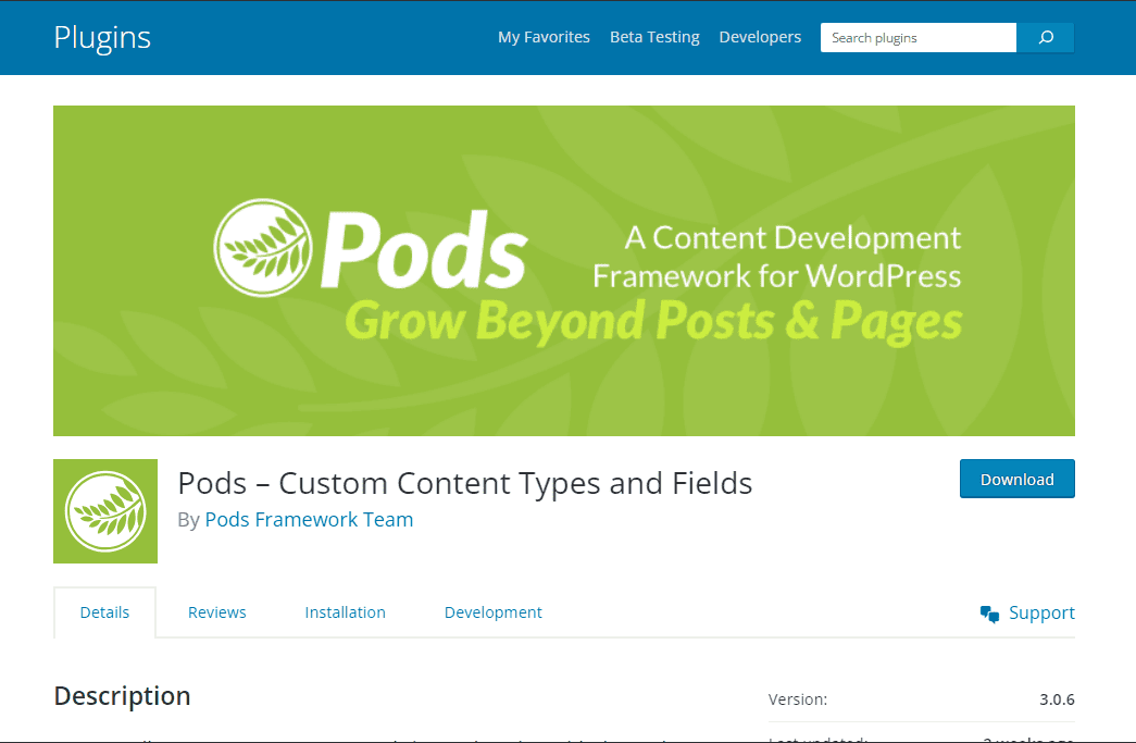Pods plugin