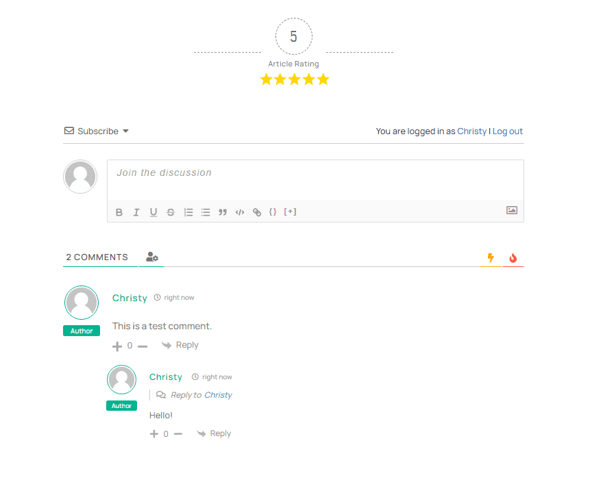 add comments using wpDiscuz
