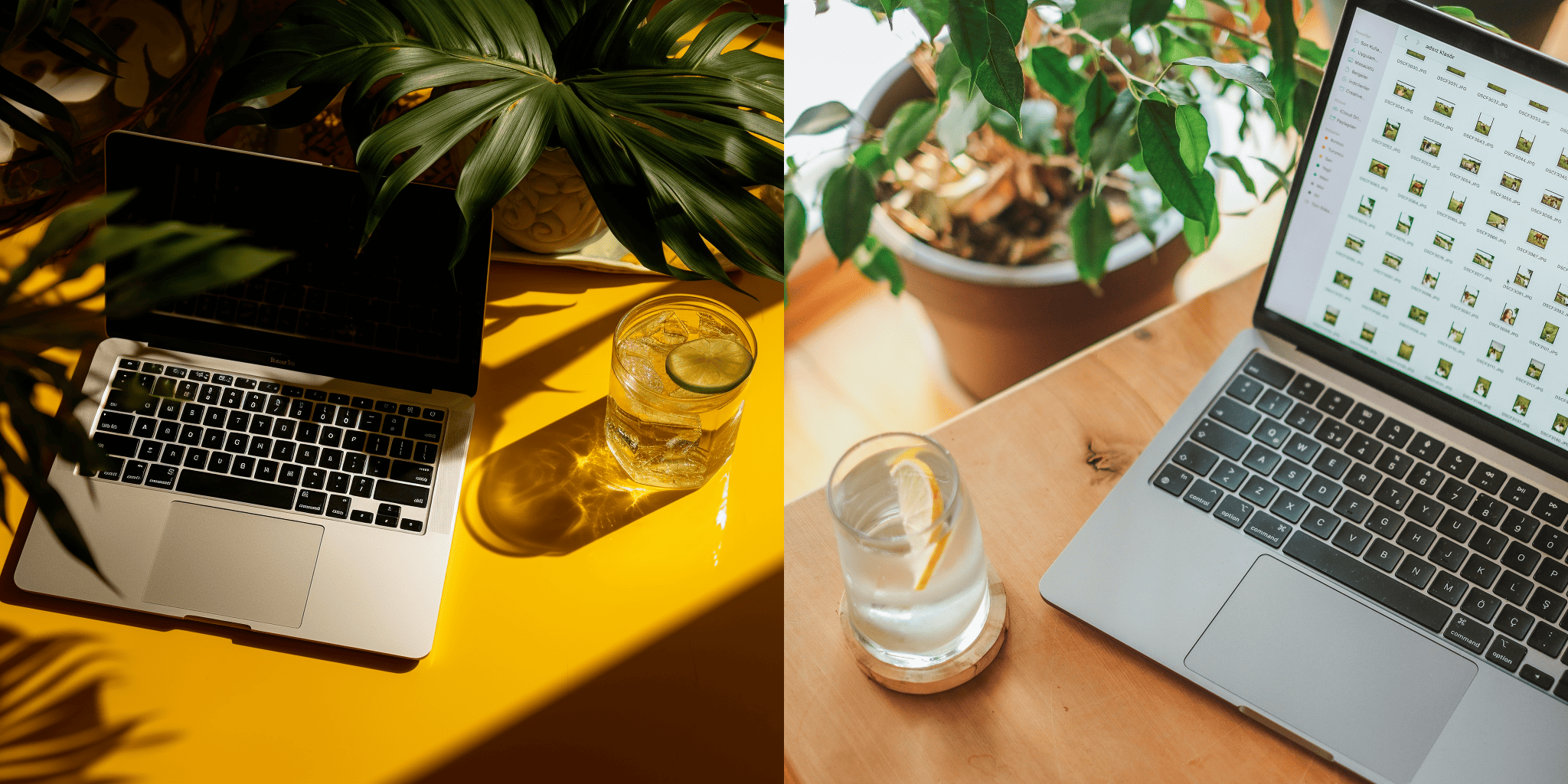Laptop and Water