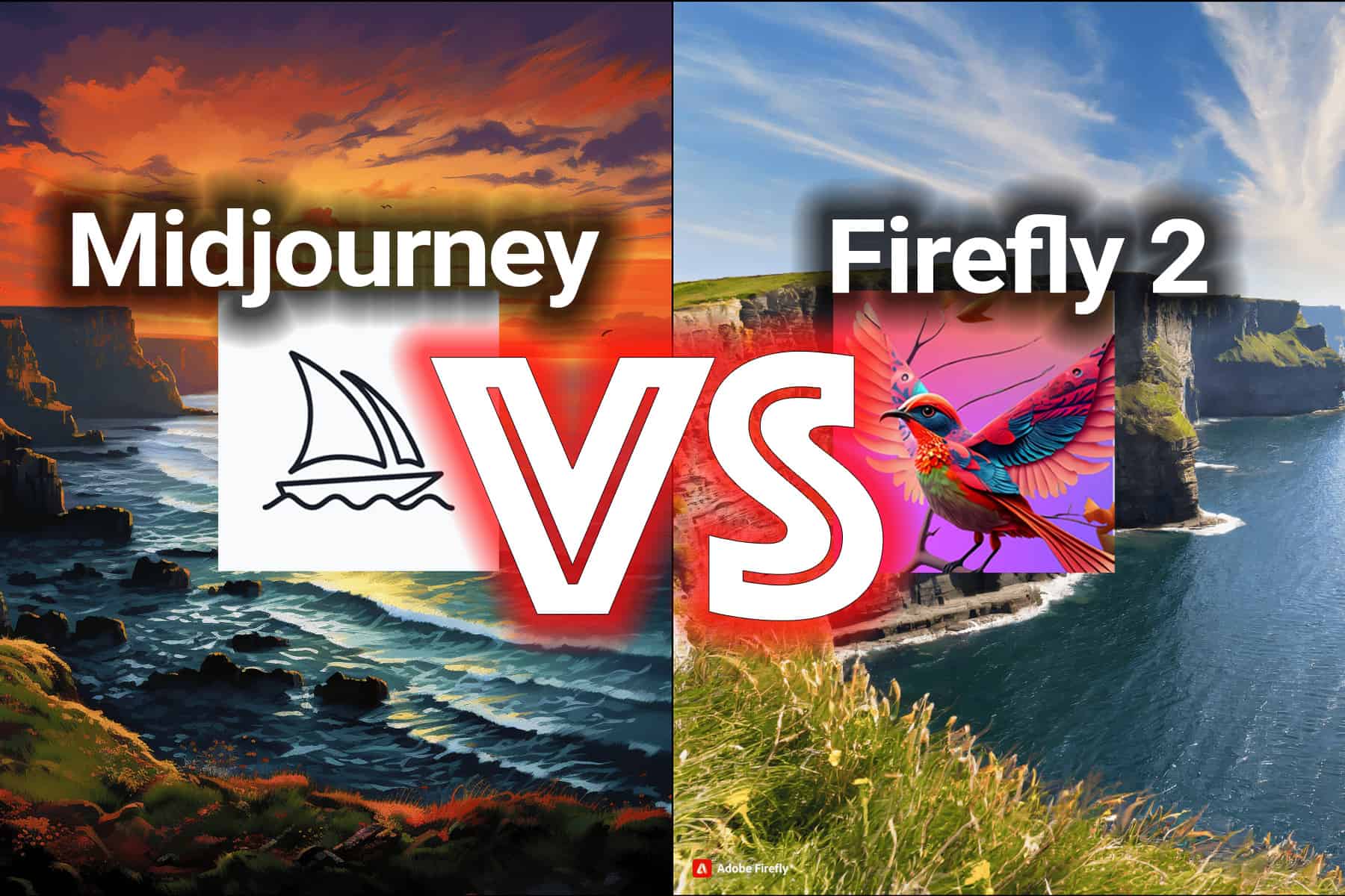 Midjourney vs Adobe Firefly 2 Comparison of the Same Prompt