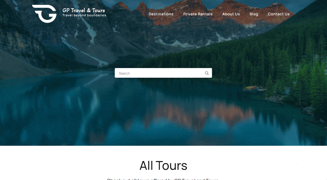travel website