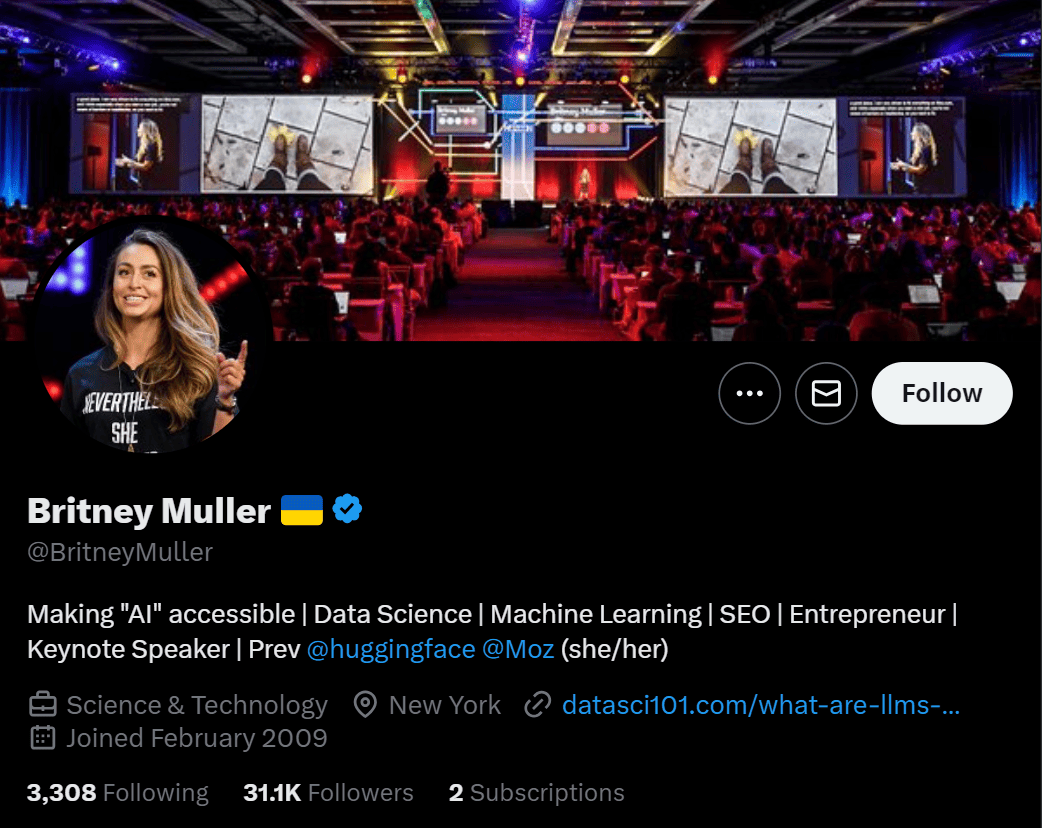 Britney Muller Twitter