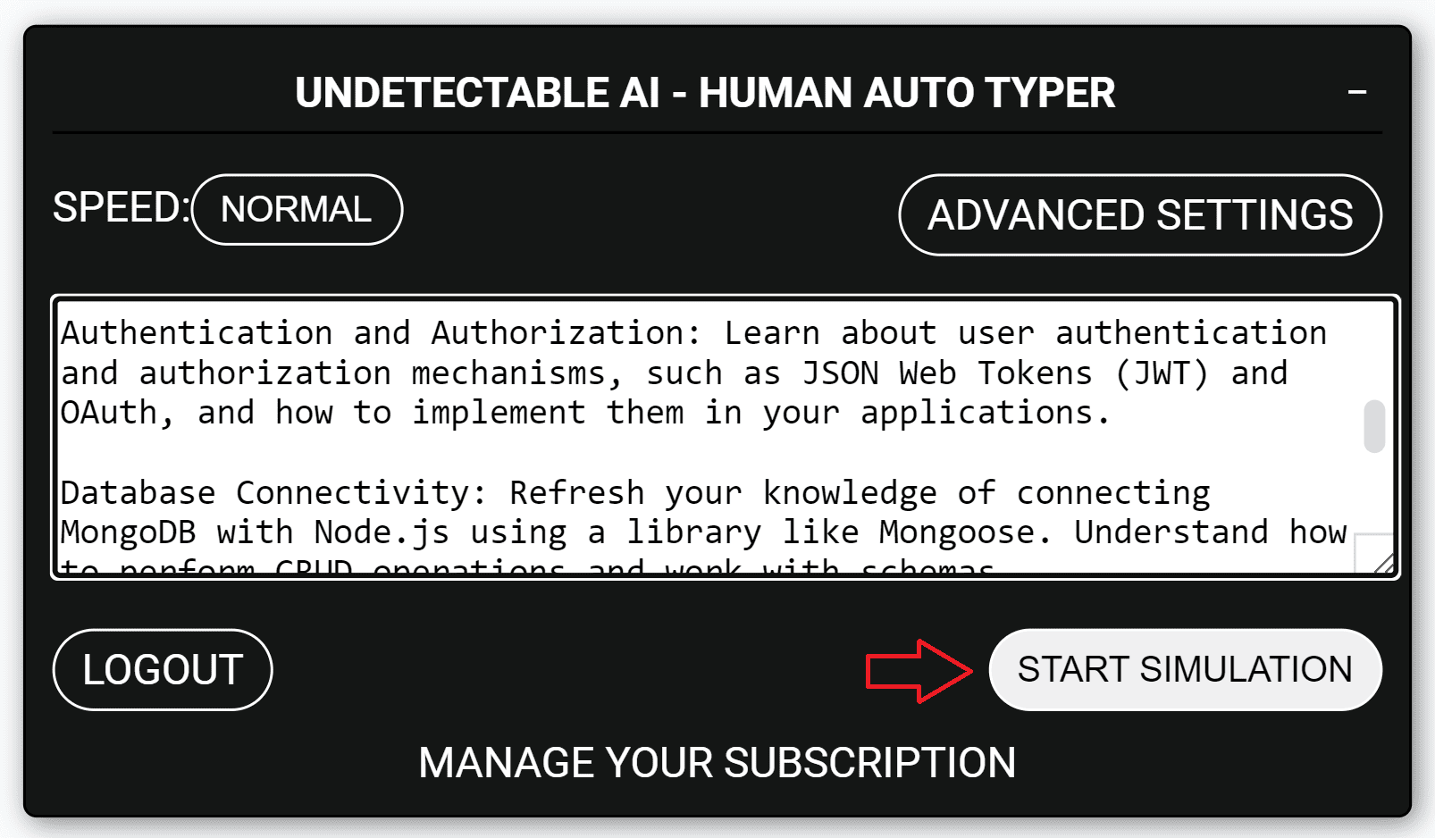 Undetectable AI Chrome Extension Human Typer Simulation