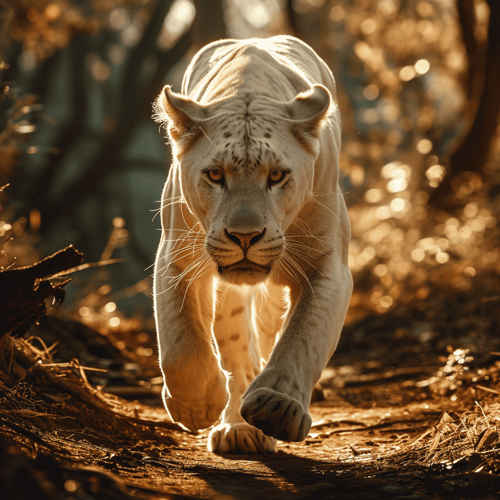 Midjourney V6 Realism: White Leopard
