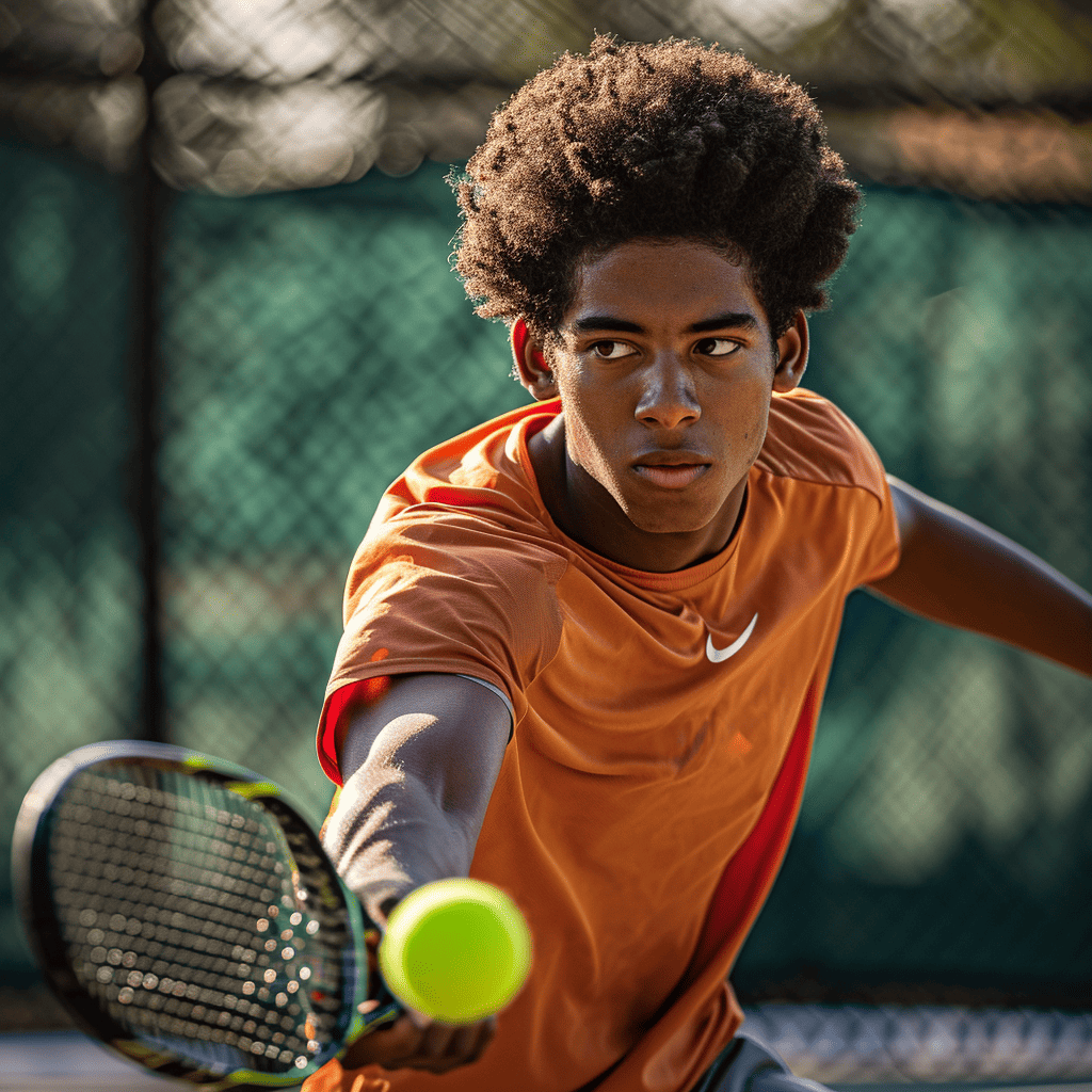 Midjourney V6 Portrait: Pickleball in action