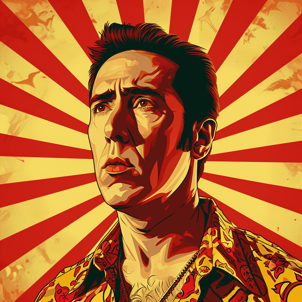Midjourney V6 Digital Art: Pop Art of Nicholas Cage