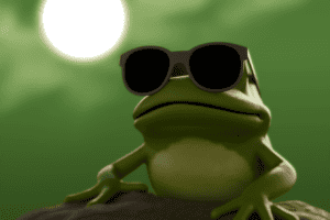 Image of frog, made with Midjourney
