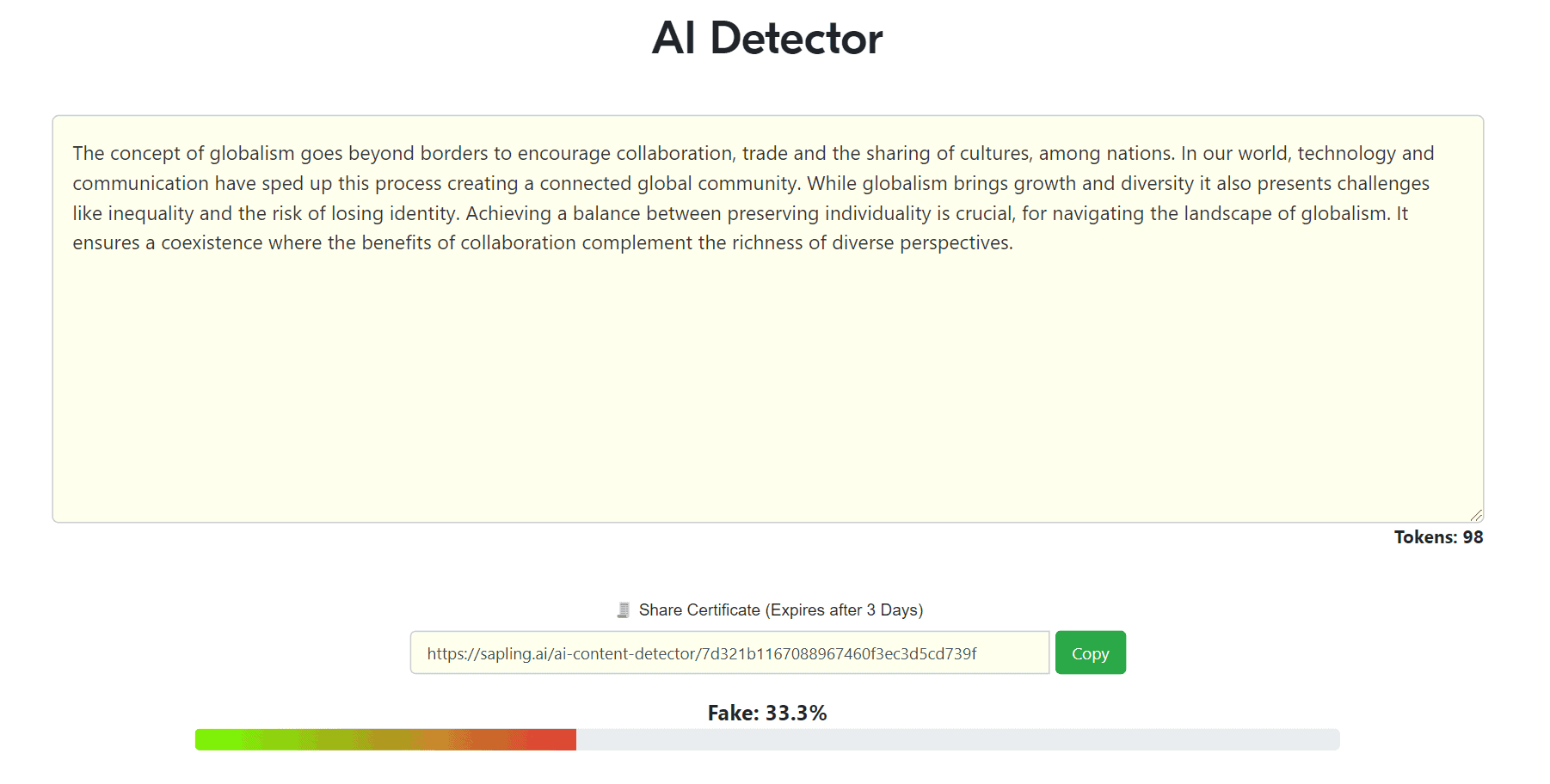 Sapling vs. Undetectable AI: Essay