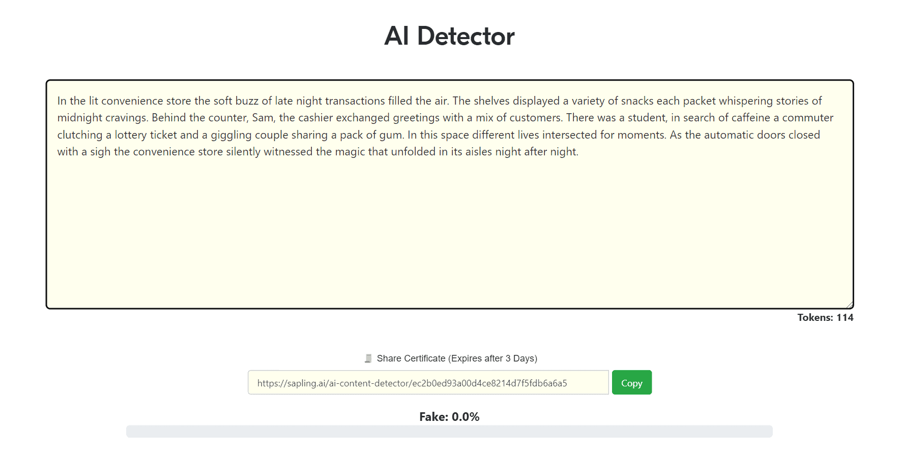 Sapling vs. Undetectable AI: Story