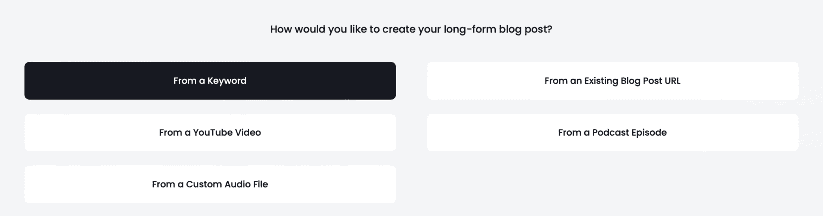 Content at Scale Tutorial: Selecting Project Source