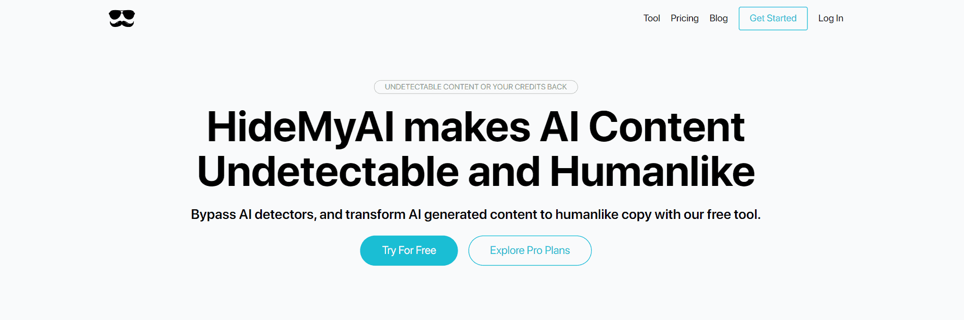 HideMyAI Landing Page