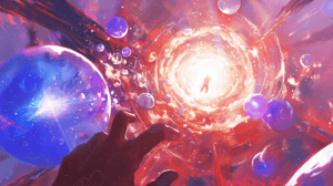 The birth of art, generated with Midjourney Niji 6