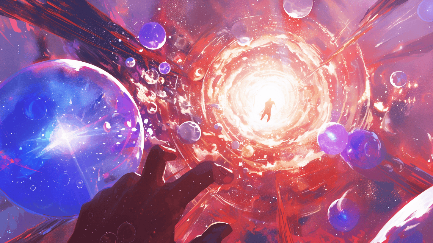 The birth of art, generated with Midjourney Niji 6