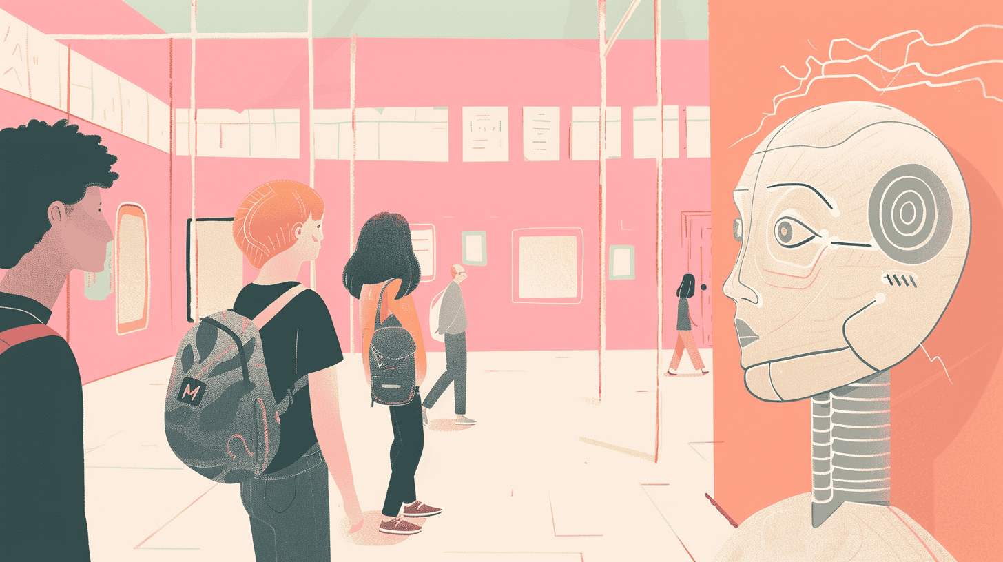 AI in education, generated with Midjourney