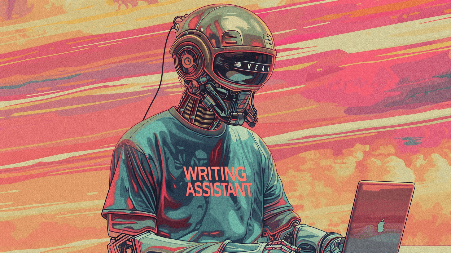 AI writing assistant, generated with Midjourney