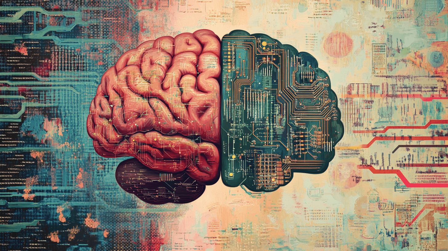 AI vs. Human Writing, Generated with Midjourney