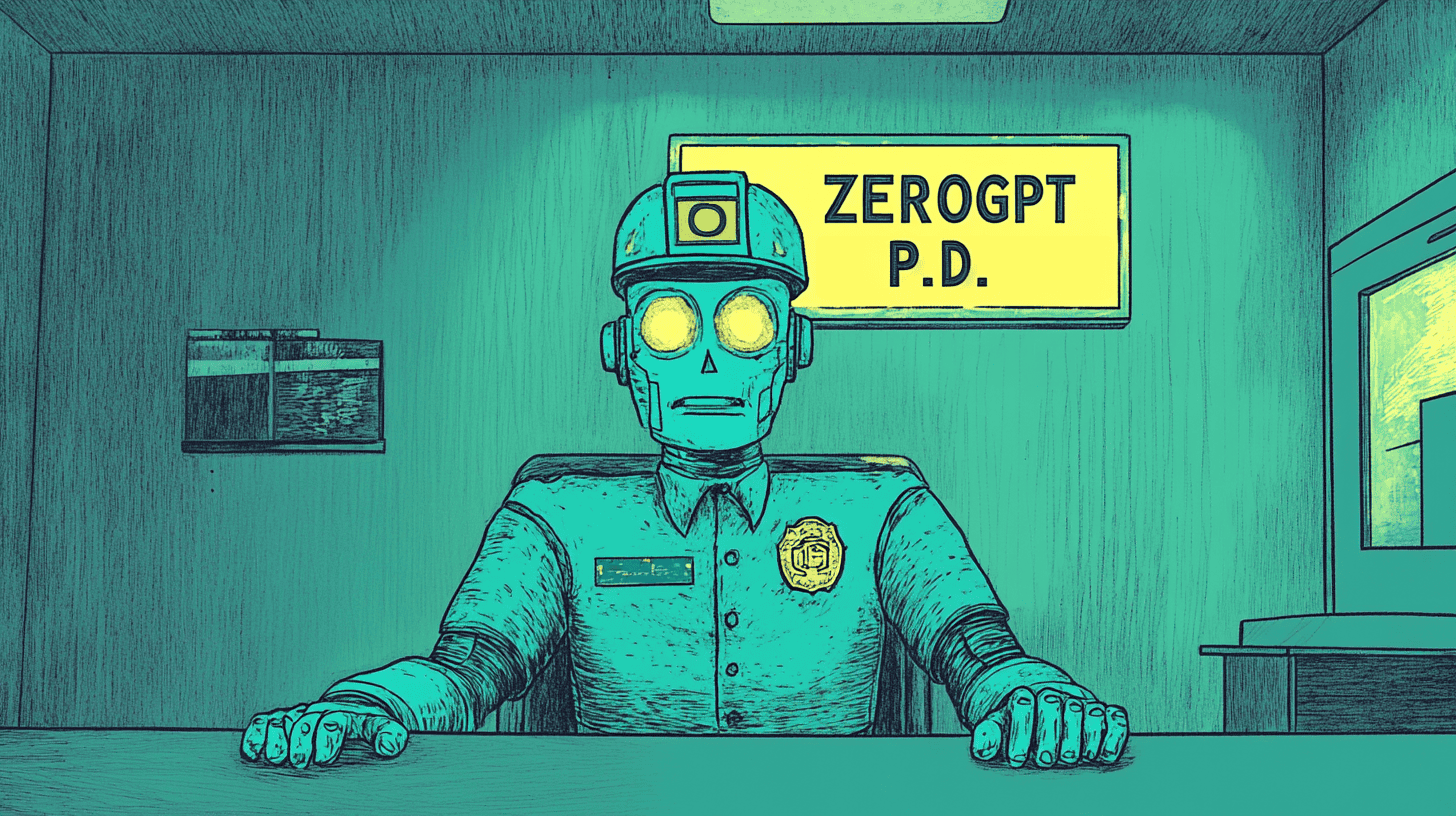 Being interrogated by the AI police, generated with Midjourney