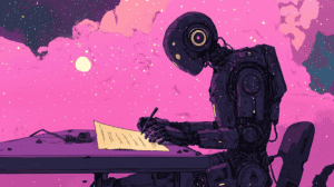 AI-generated writing, generated with Midjourney