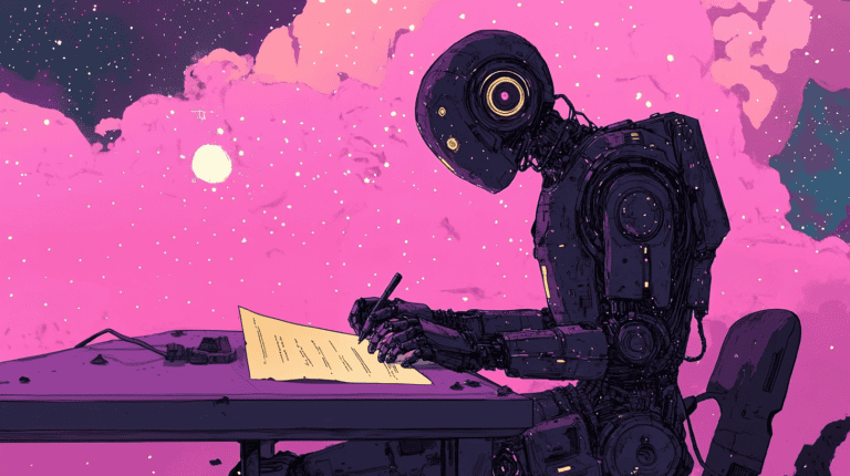 AI-generated writing, generated with Midjourney