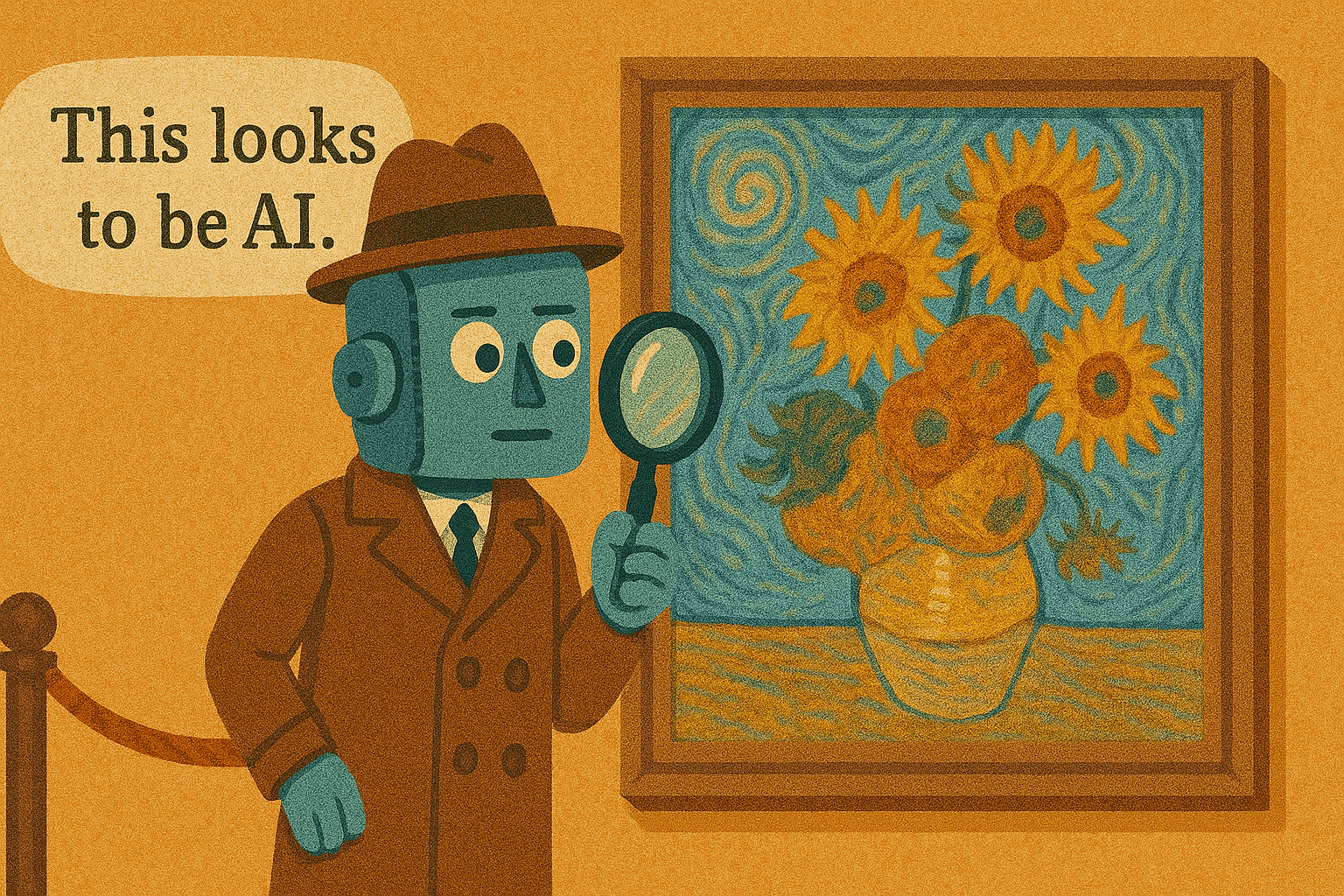 The AI image detective, generated with GPT-4o