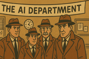 A police station’s AI catching department, generated with ChatGPT
