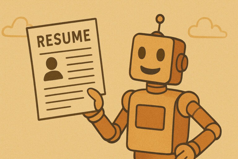 A robot with his resume, generated with GPT